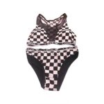 ست شورت و سوتین طرح شطرنجی کد ۱۵۴